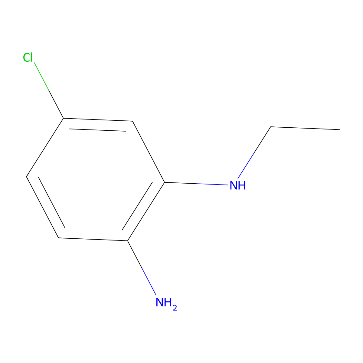 5-chloro-N1-ethylbenzene-1,2-diamine molecular structure, CAS 101774-38-3