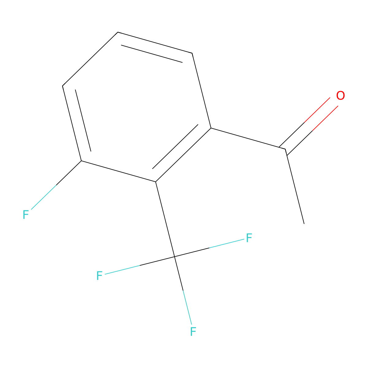 3'-Fluoro-2'-(trifluoromethyl)acetophenone molecular structure, CAS 1017777-34-2