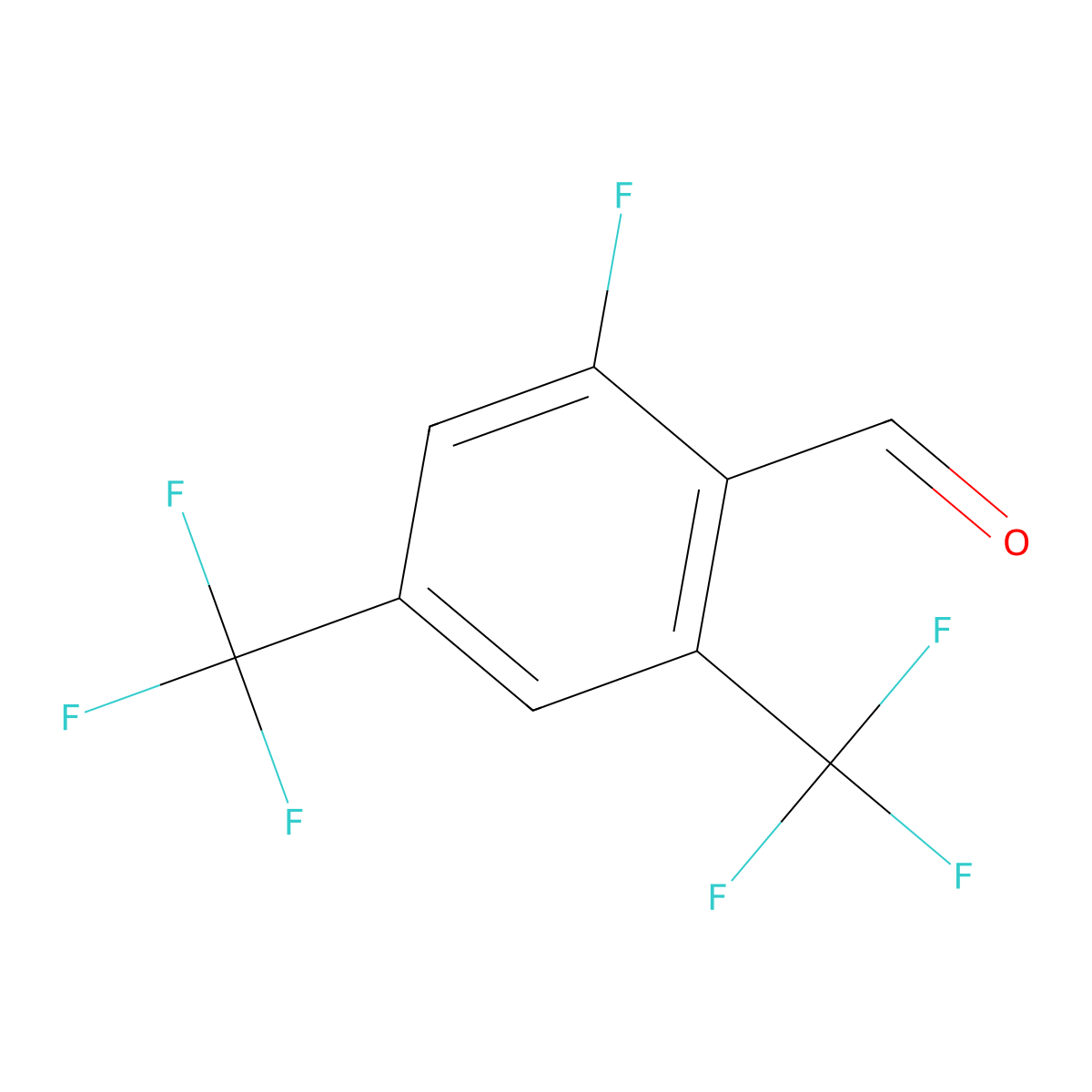 2-Fluoro-4,6-bis(trifluoromethyl)benzaldehyde molecular structure, CAS 1017777-37-5