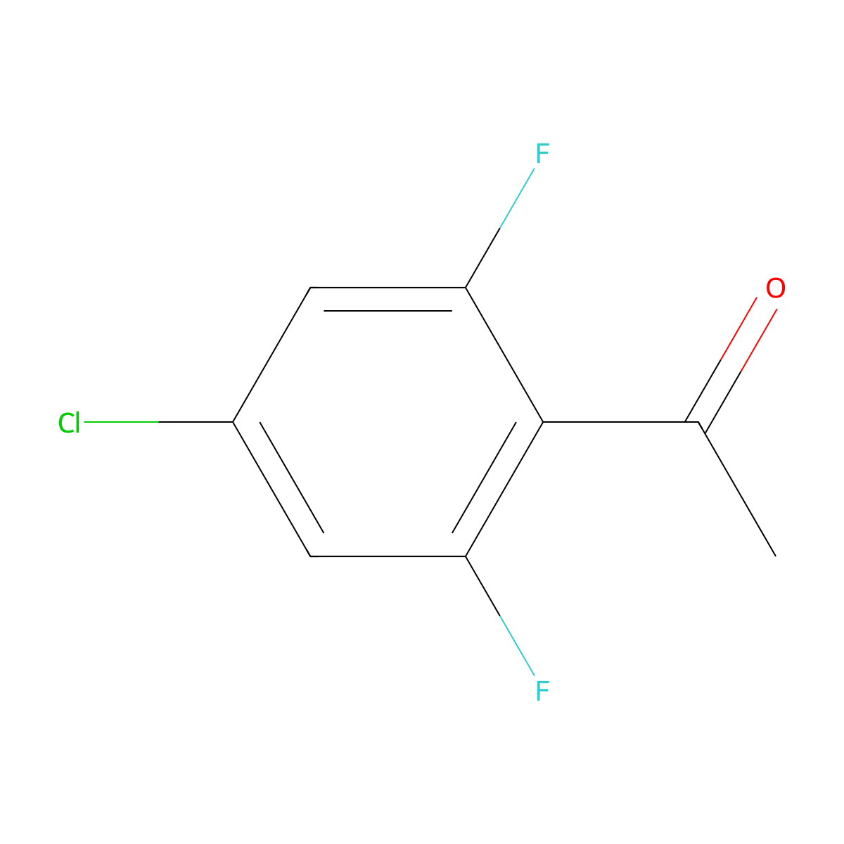 4'-Chloro-2',6'-difluoroacetophenone molecular structure, CAS 1017777-45-5