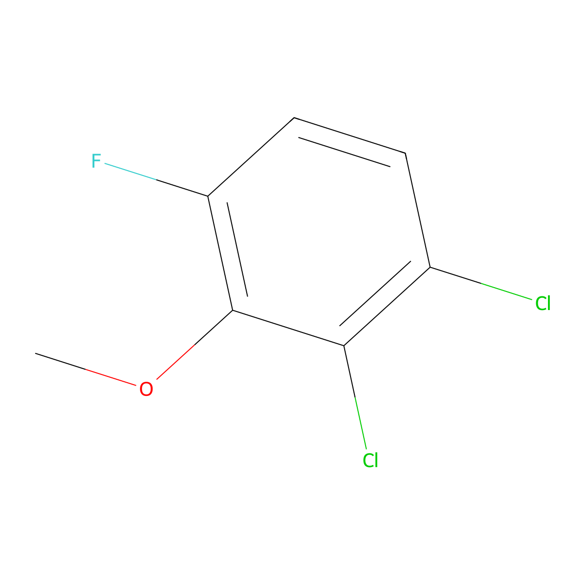 2,3-Dichloro-6-fluoroanisole molecular structure, CAS 1017777-48-8