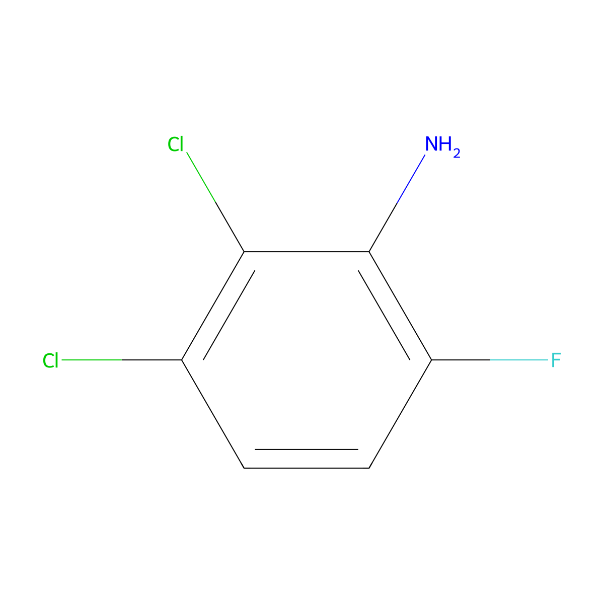 2,3-Dichloro-6-fluoroaniline molecular structure, CAS 1017777-51-3