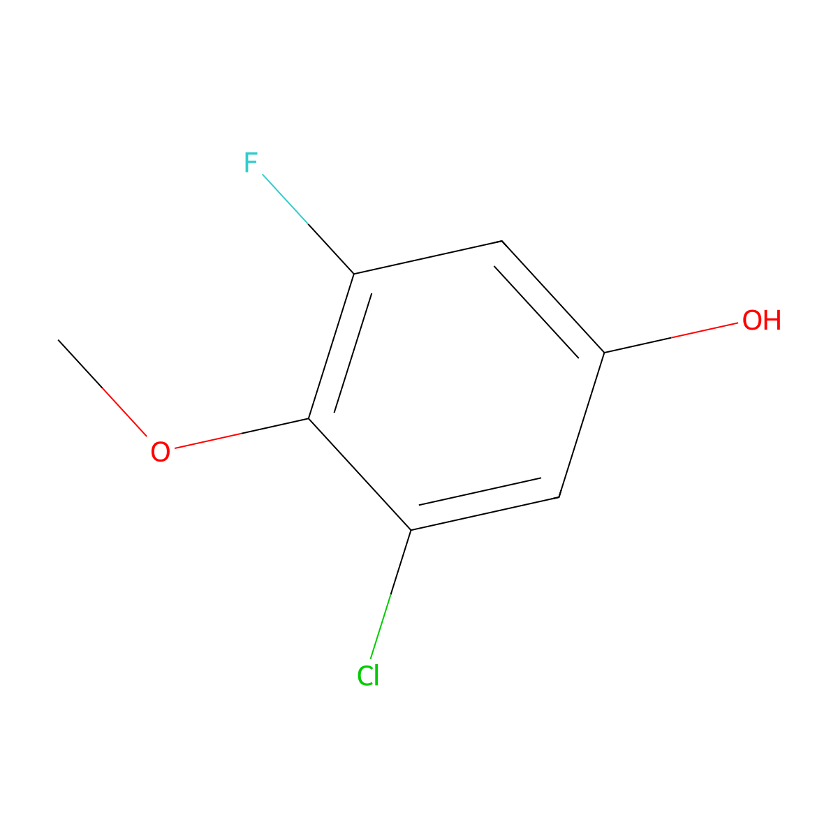 3-Chloro-5-fluoro-4-methoxyphenol molecular structure, CAS 1017777-55-7