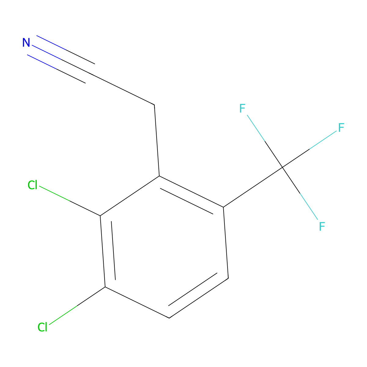 2,3-Dichloro-6-(trifluoromethyl)phenylacetonitrile molecular structure, CAS 1017777-89-7