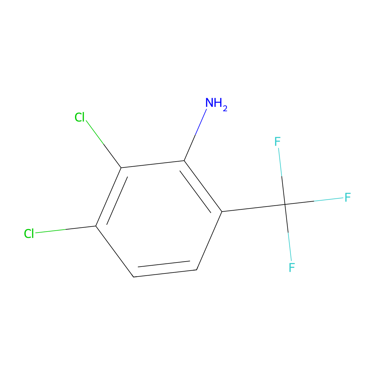 2,3-Dichloro-6-(trifluoromethyl)aniline molecular structure, CAS 1017777-92-2