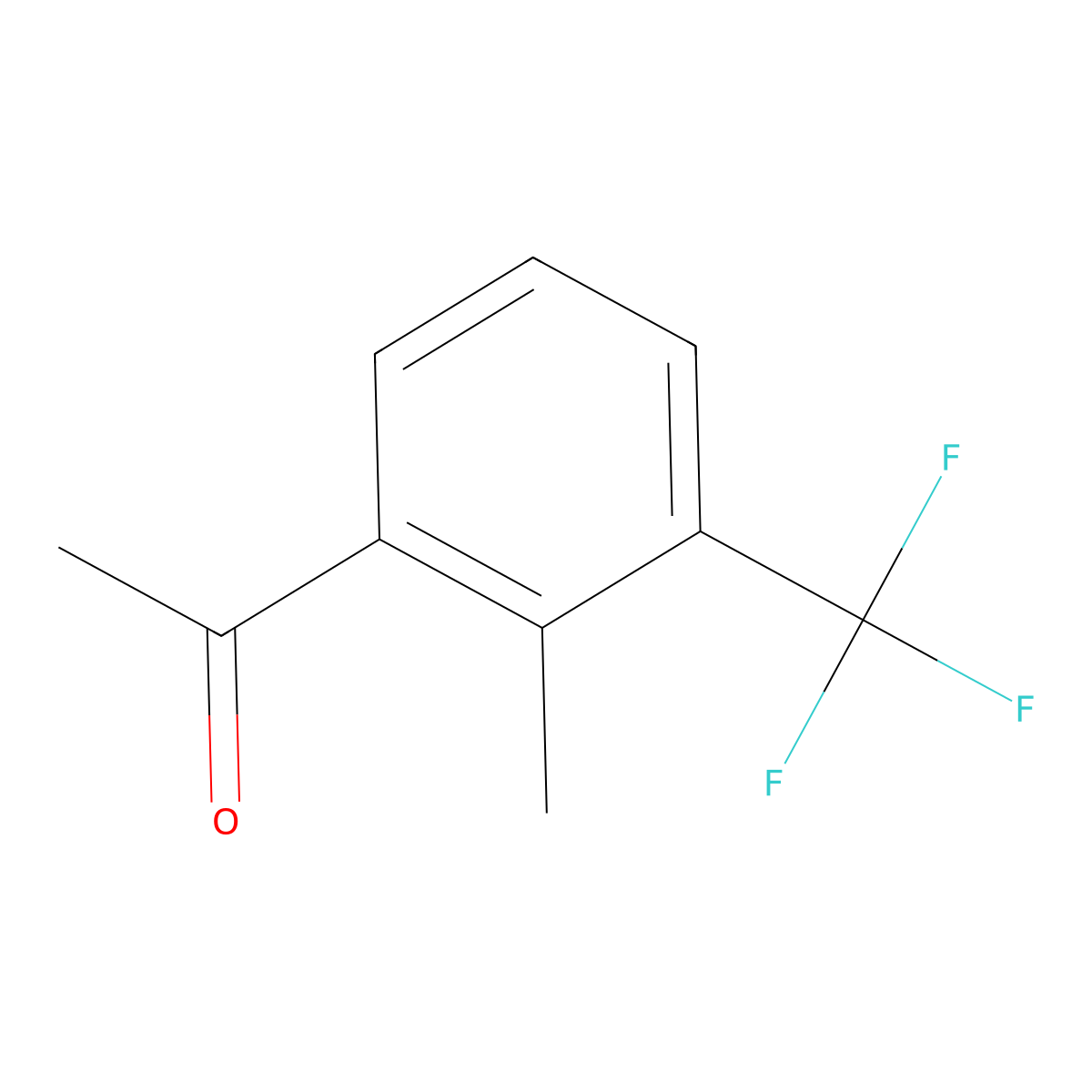 2'-Methyl-3'-(trifluoromethyl)acetophenone molecular structure, CAS 1017778-01-6