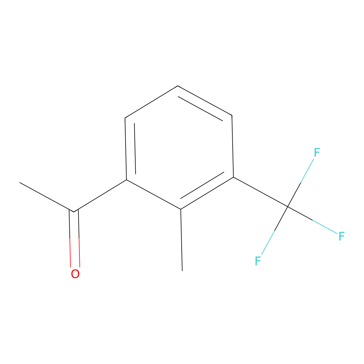 2'-Methyl-3'-(trifluoromethyl)acetophenone molecular structure, CAS 1017778-01-6
