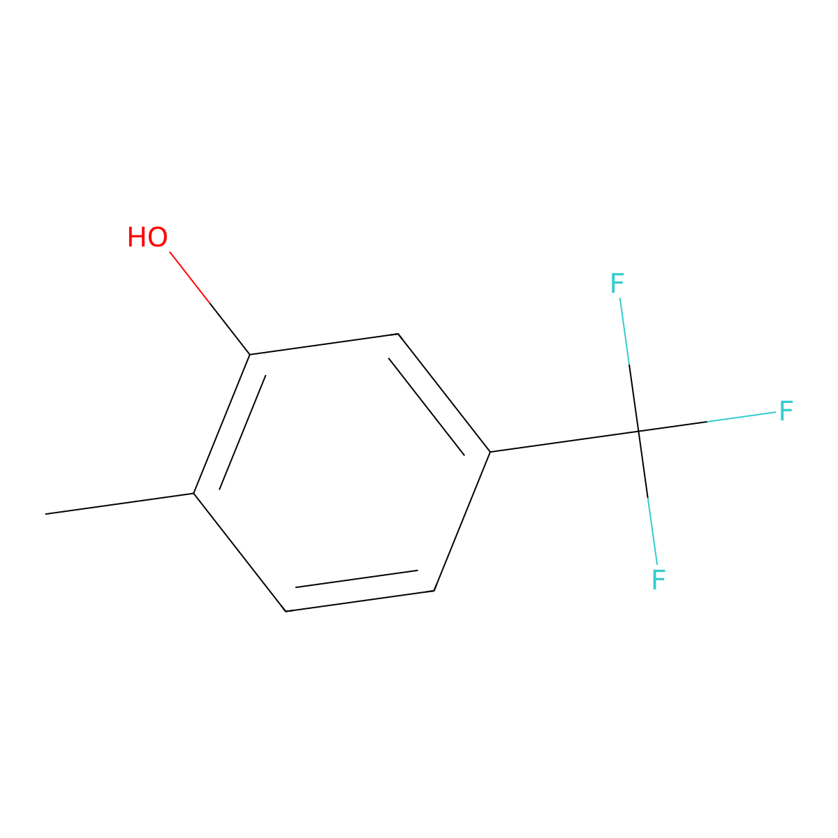 2-Methyl-5-(trifluoromethyl)phenol molecular structure, CAS 1017778-05-0