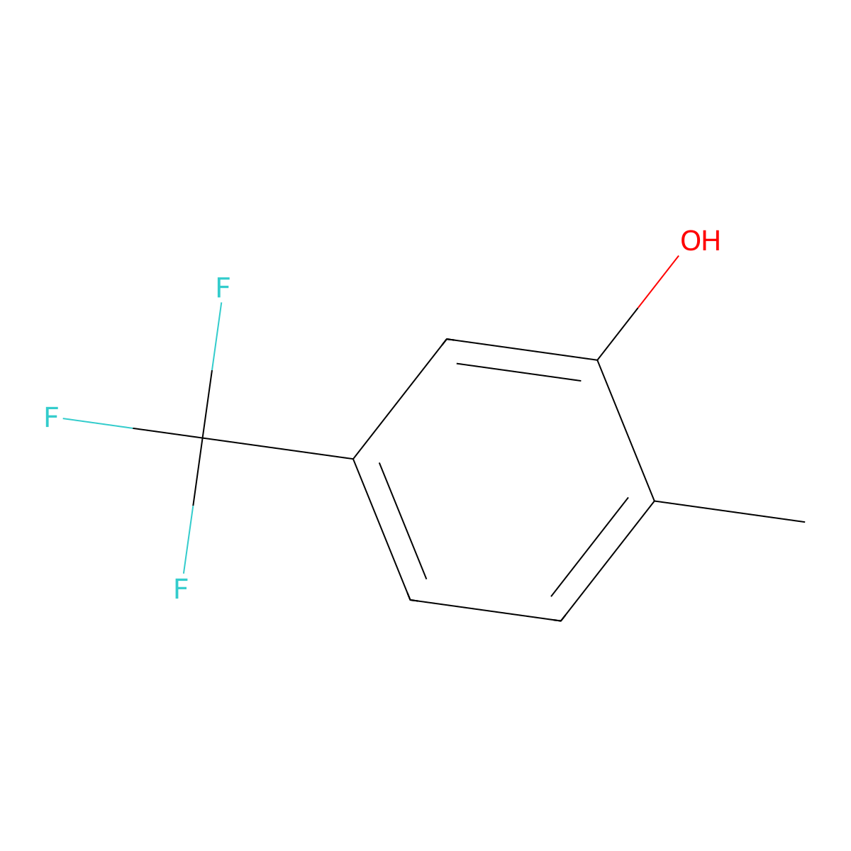 2-Methyl-5-(trifluoromethyl)phenol molecular structure, CAS 1017778-05-0