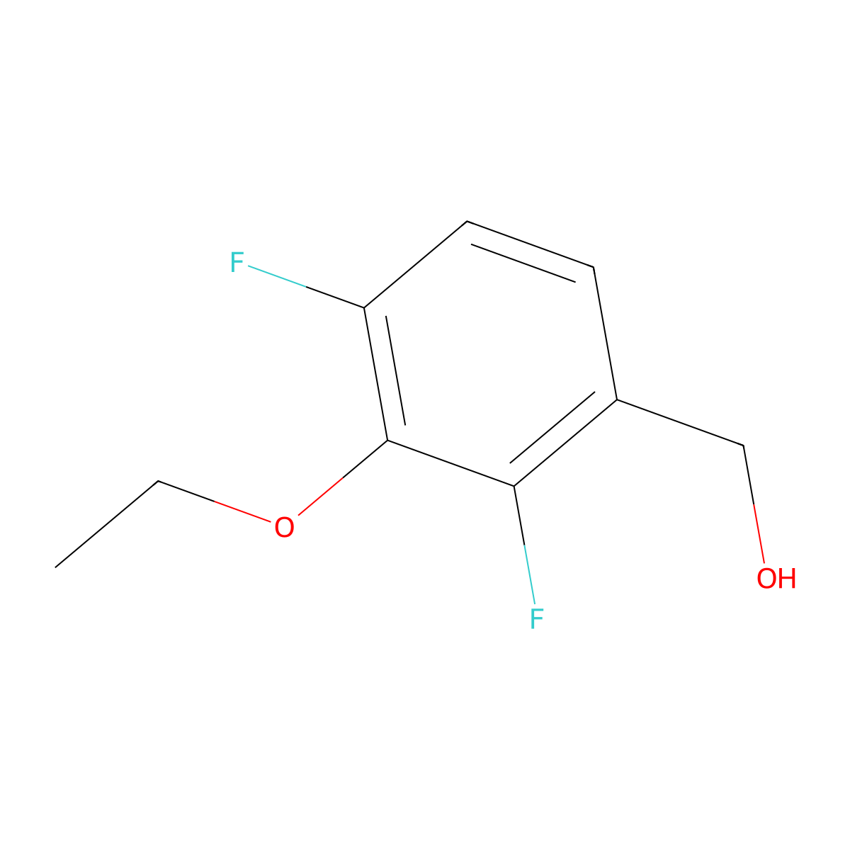 3-Ethoxy-2,4-difluorobenzyl alcohol molecular structure, CAS 1017778-18-5