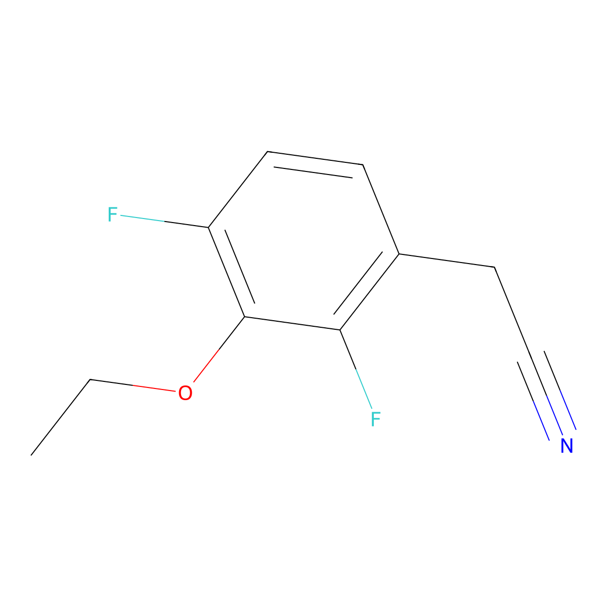 3-Ethoxy-2,4-difluorophenylacetonitrile molecular structure, CAS 1017778-26-5