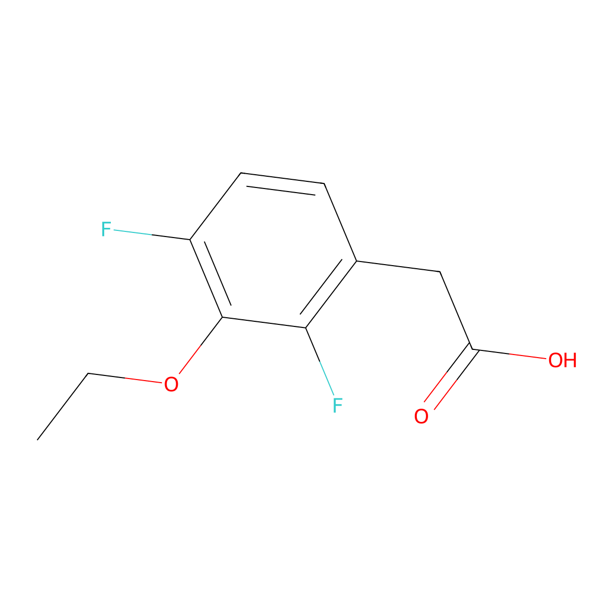 3-Ethoxy-2,4-difluorophenylacetic acid molecular structure, CAS 1017778-29-8
