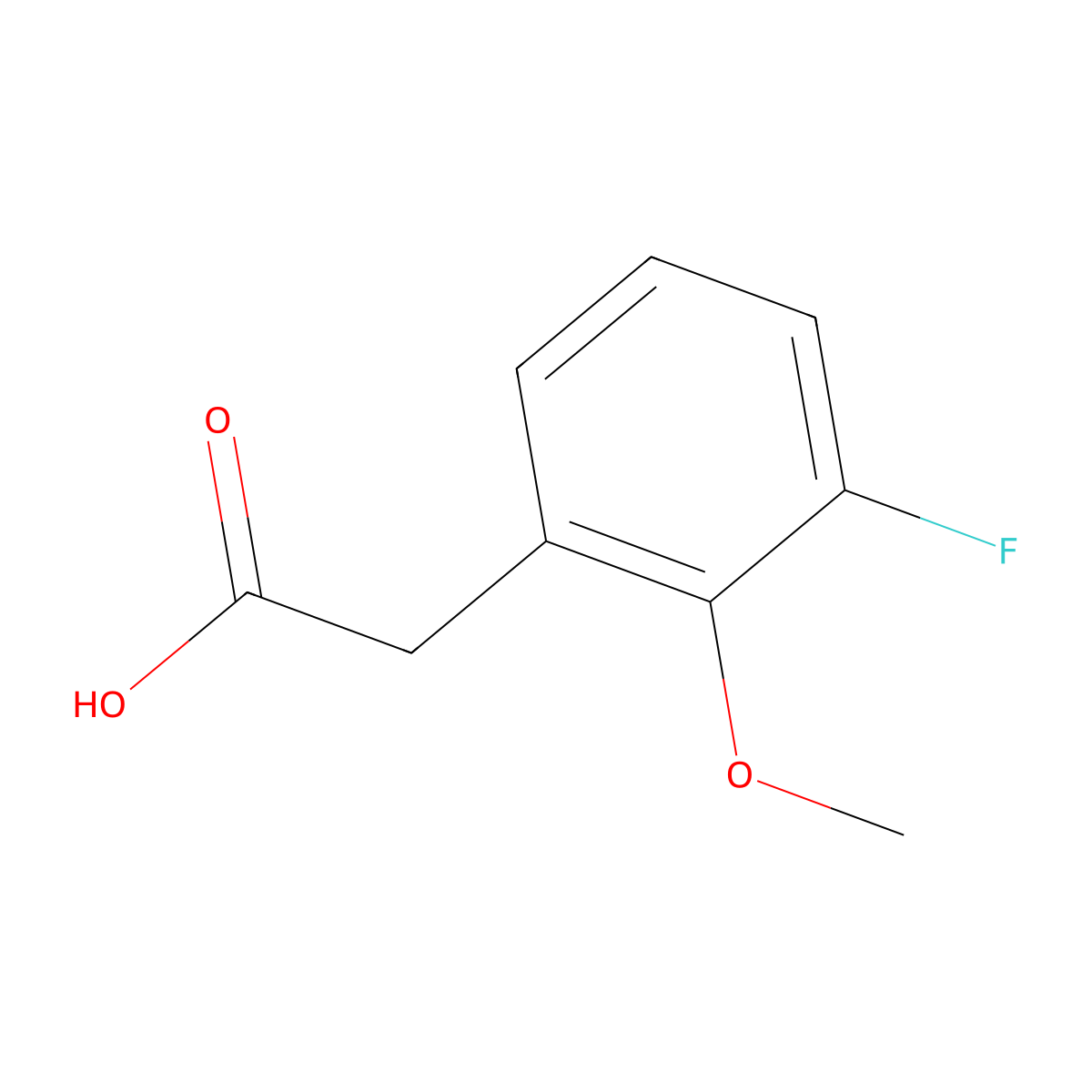 3-Fluoro-2-methoxybenzeneacetic acid molecular structure, CAS 1017778-30-1