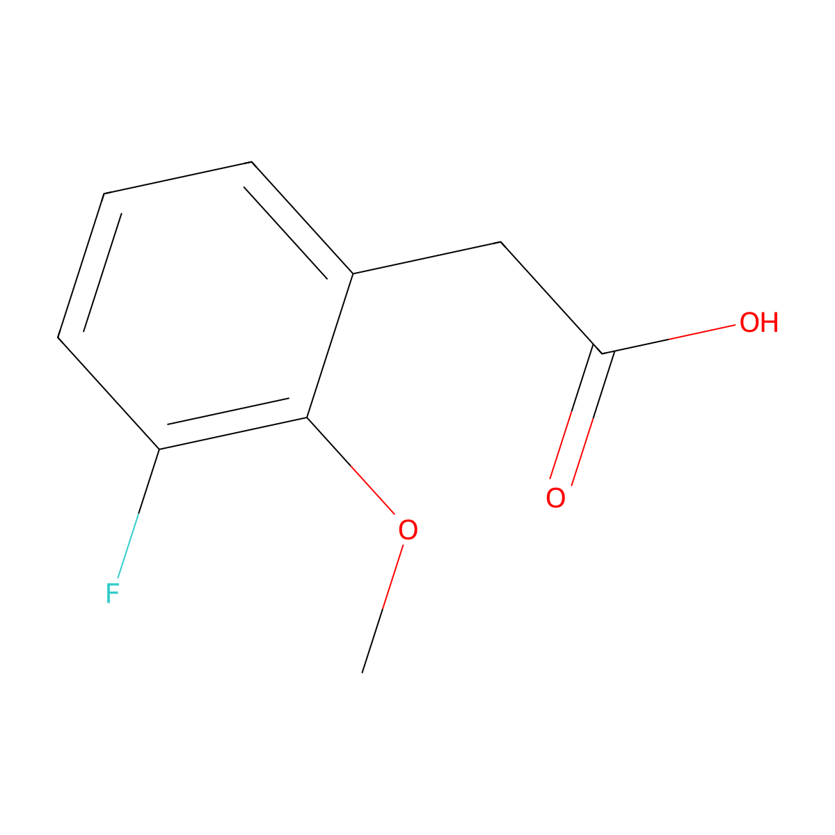 3-Fluoro-2-methoxybenzeneacetic acid molecular structure, CAS 1017778-30-1