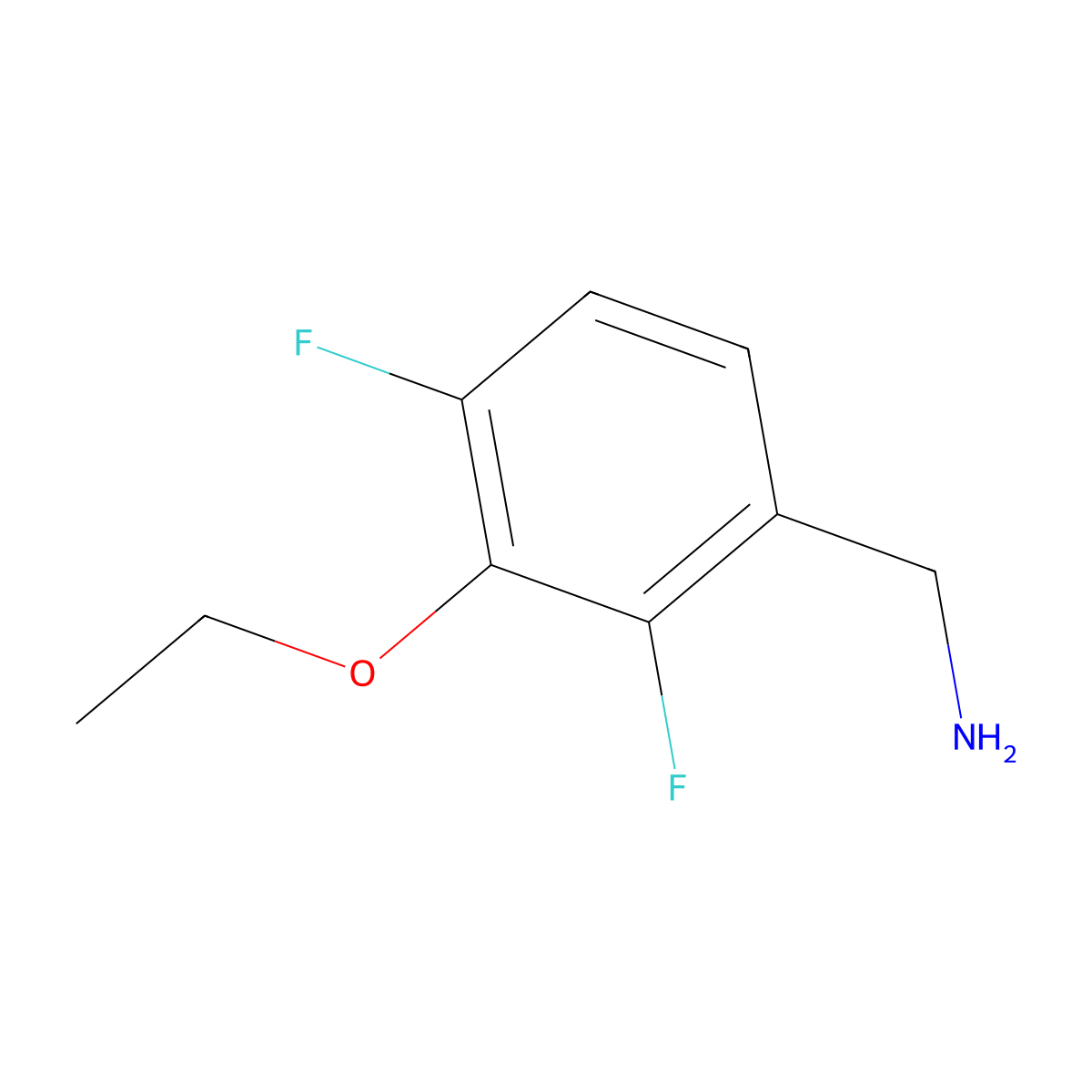 3-Ethoxy-2,4-difluorobenzylamine molecular structure, CAS 1017778-36-7
