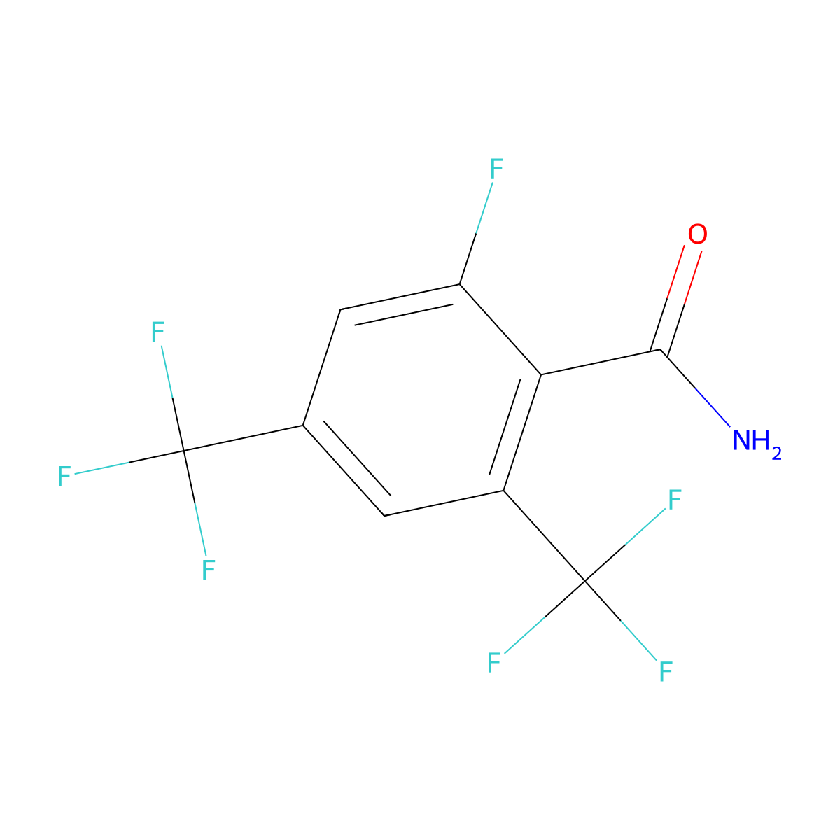 2-Fluoro-4,6-bis(trifluoromethyl)benzamide molecular structure, CAS 1017778-38-9