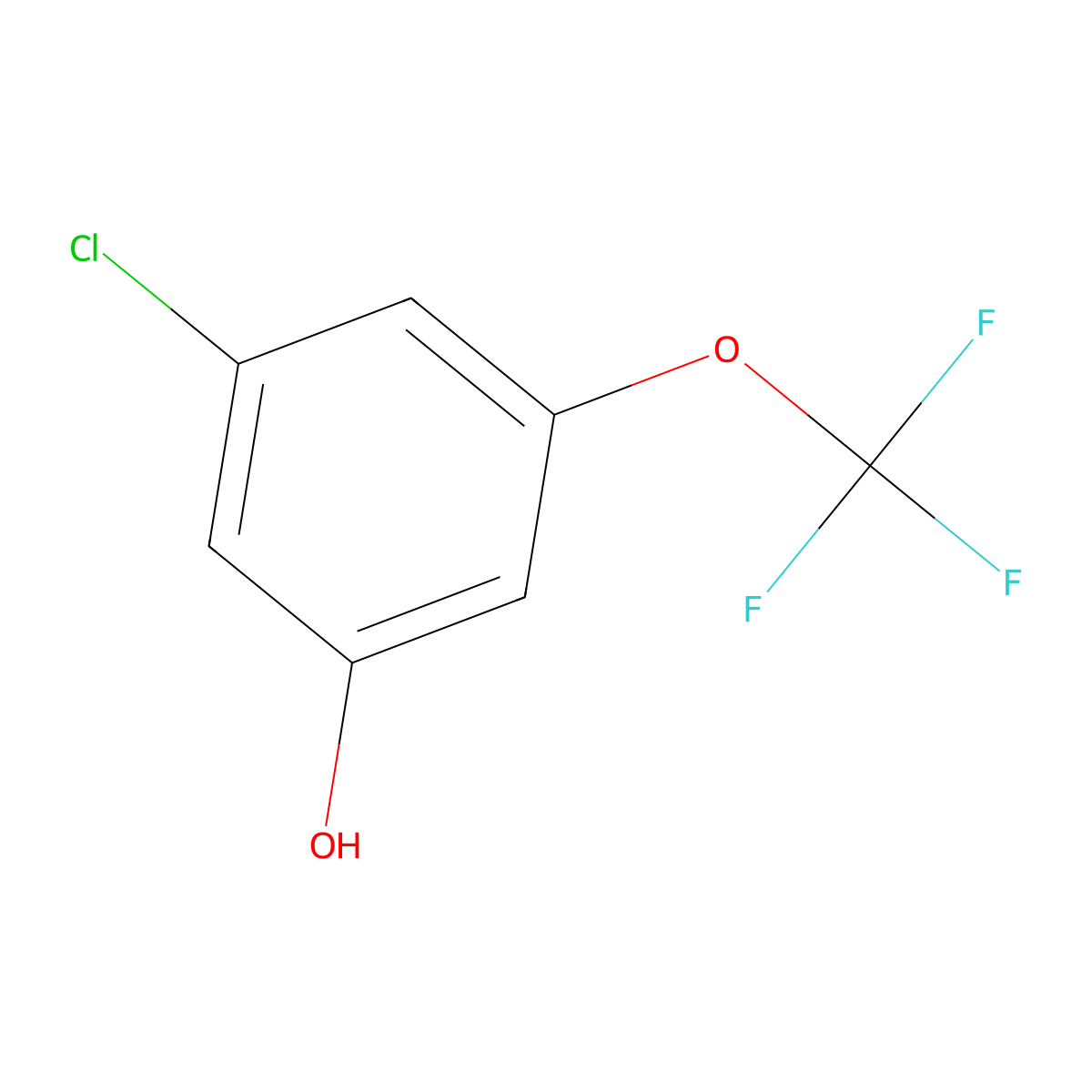 3-Chloro-5-(trifluoromethoxy)phenol molecular structure, CAS 1017778-52-7