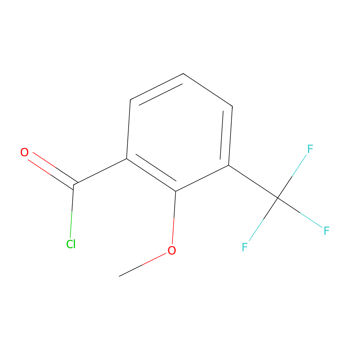 2-Methoxy-3-(trifluoromethyl)benzoyl chloride molecular structure, CAS 1017778-66-3