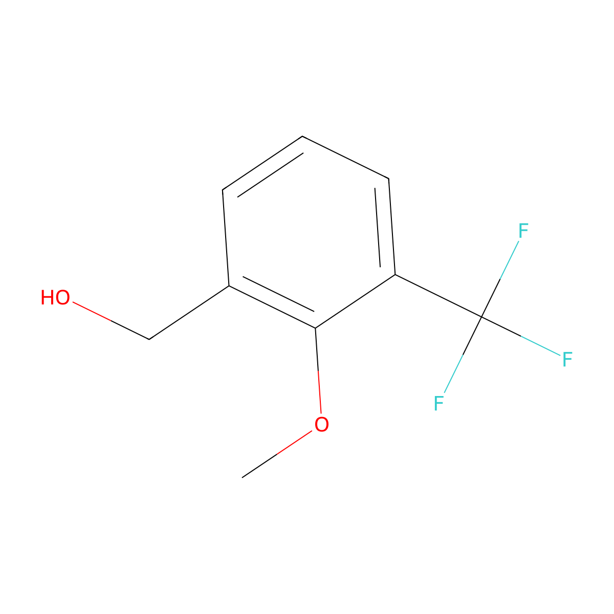 2-Methoxy-3-(trifluoromethyl)benzyl alcohol molecular structure, CAS 1017778-74-3