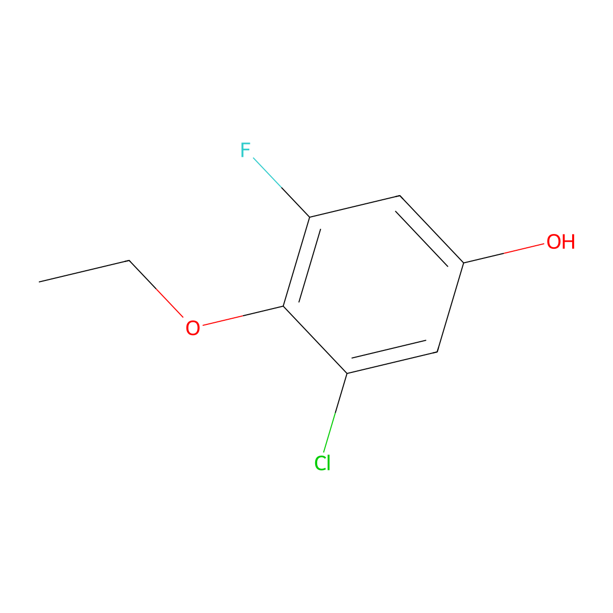 3-Chloro-4-ethoxy-5-fluorophenol molecular structure, CAS 1017778-82-3