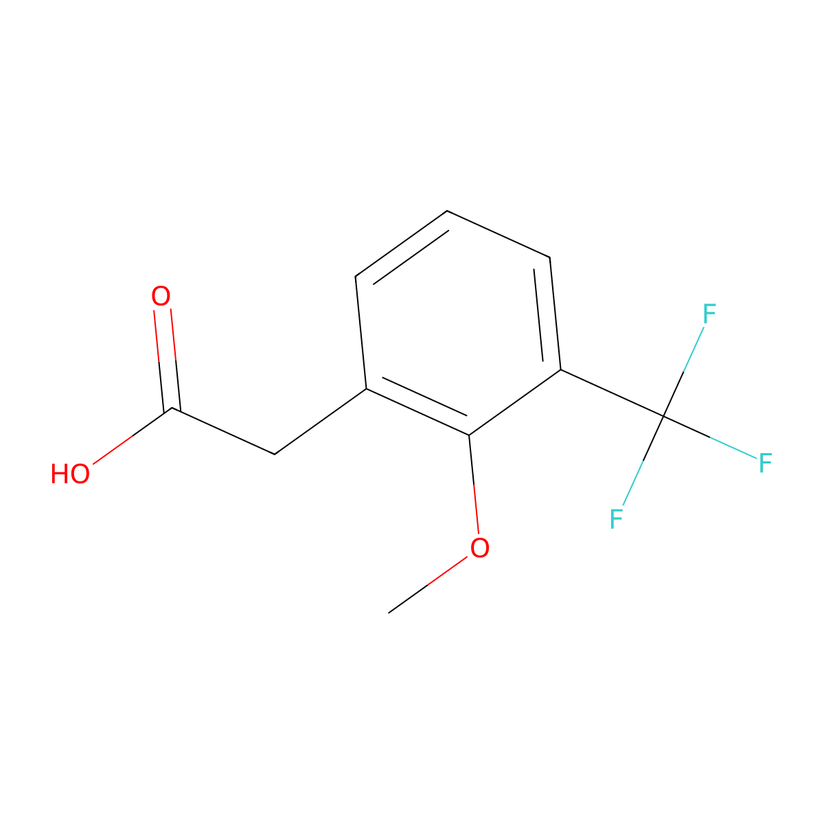 2-Methoxy-3-(trifluoromethyl)phenylacetic acid molecular structure, CAS 1017778-84-5