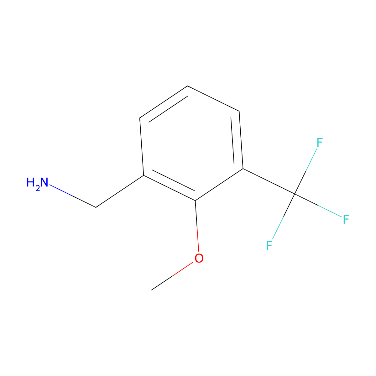 2-Methoxy-3-(trifluoromethyl)benzylamine molecular structure, CAS 1017778-87-8