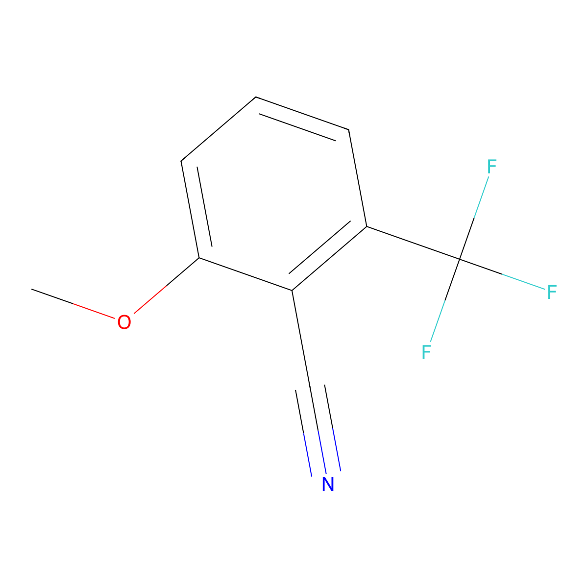 2-Methoxy-6-(trifluoromethyl)benzonitrile molecular structure, CAS 1017778-93-6