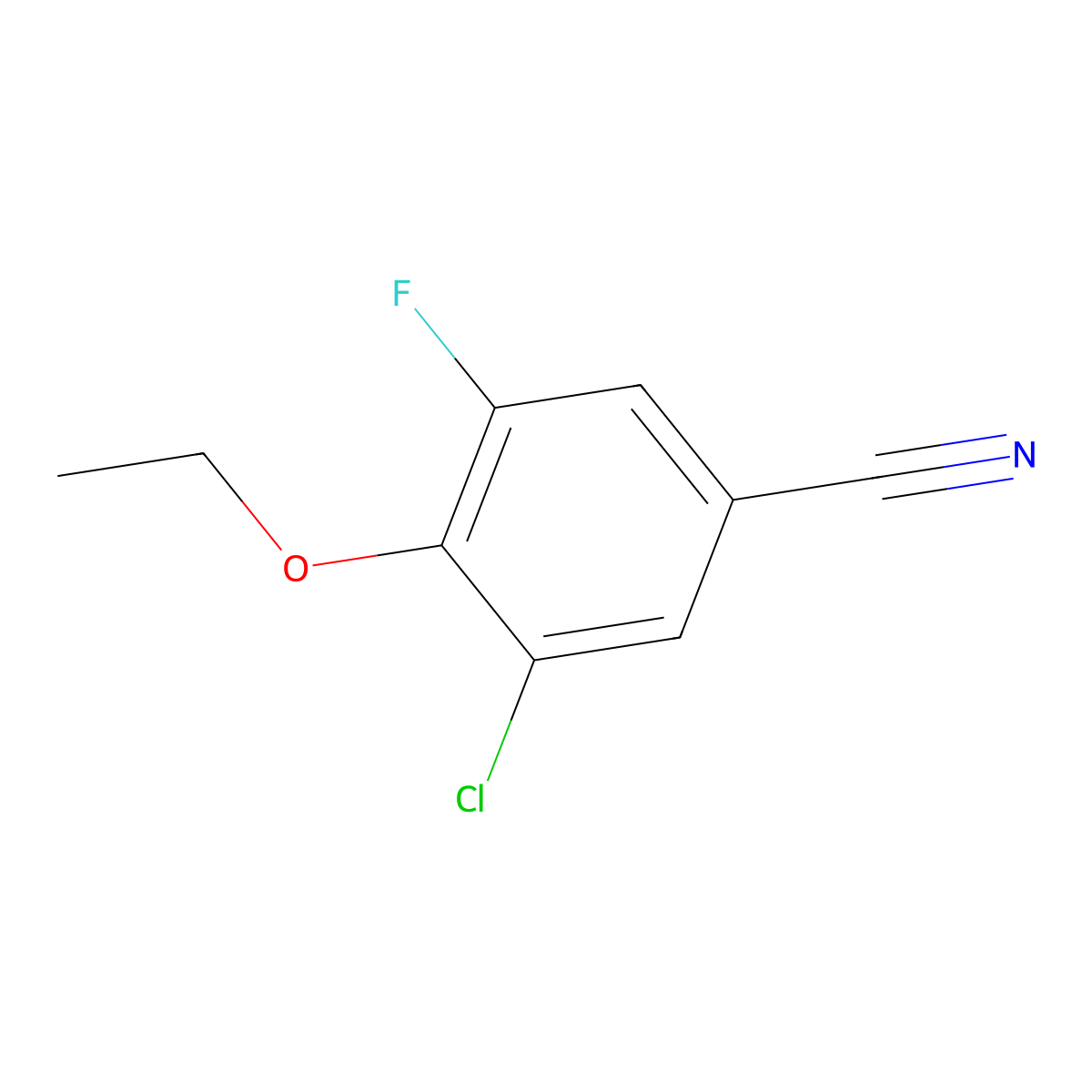 3-Chloro-4-ethoxy-5-fluorobenzonitrile molecular structure, CAS 1017778-99-2