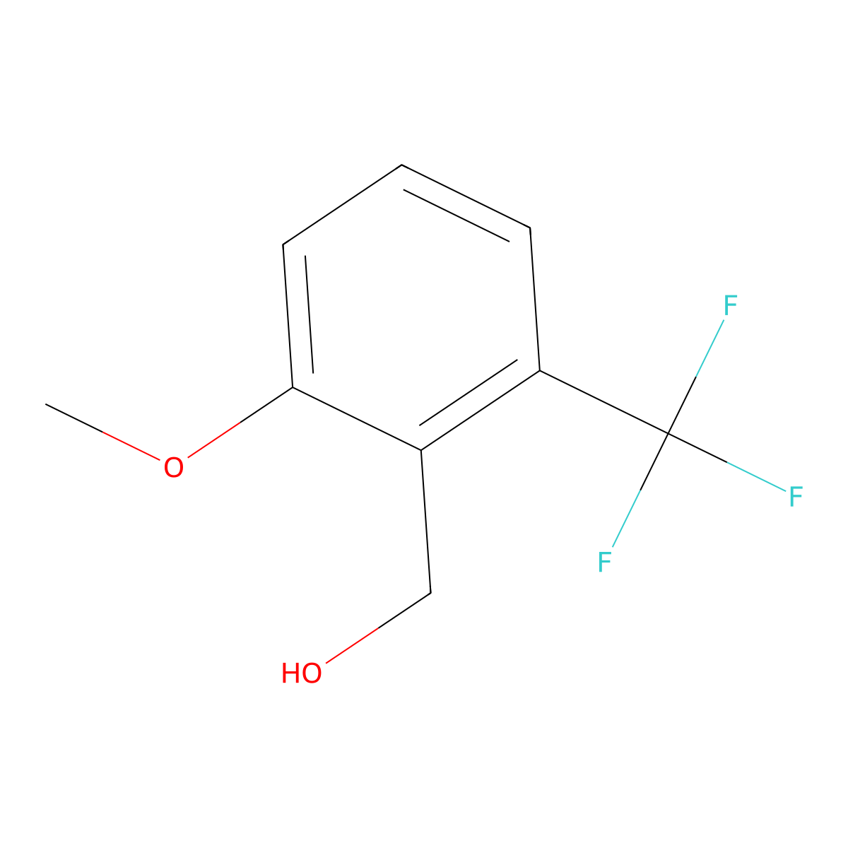 2-Methoxy-6-(trifluoromethyl)benzyl alcohol molecular structure, CAS 1017779-01-9