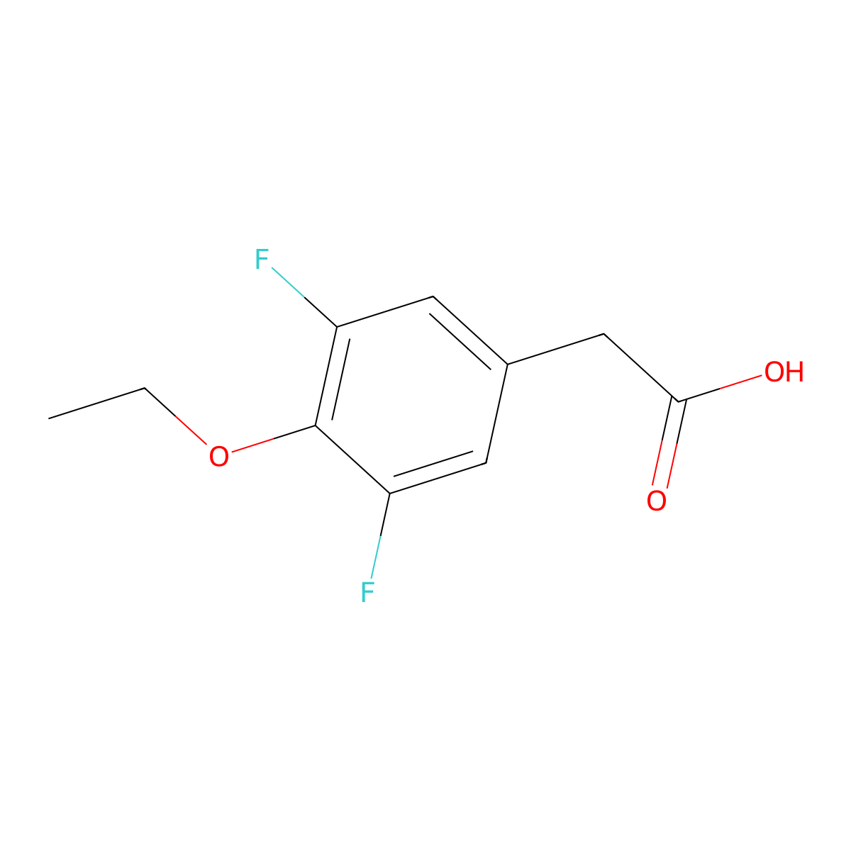 2-(4-Ethoxy-3,5-difluorophenyl)acetic acid molecular structure, CAS 1017779-13-3
