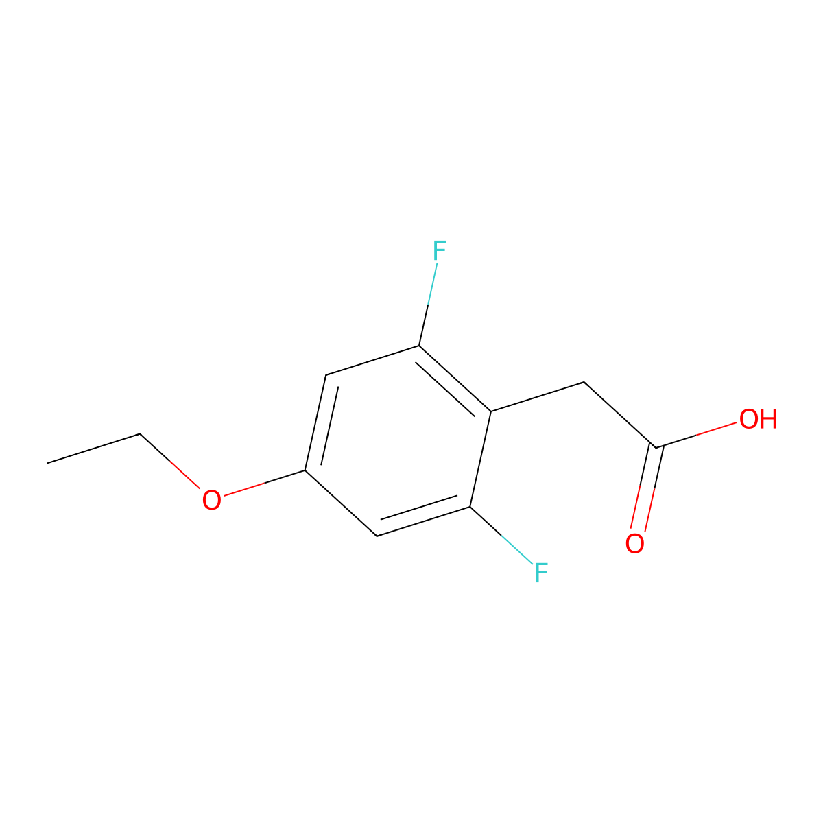 2-(4-Ethoxy-2,6-difluorophenyl)acetic acid molecular structure, CAS 1017779-16-6