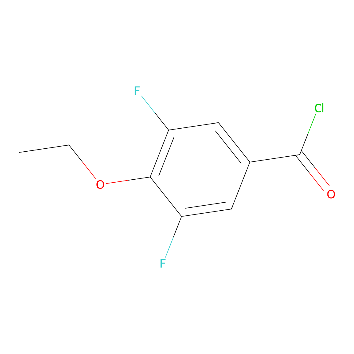 4-Ethoxy-3,5-difluorobenzoyl chloride molecular structure, CAS 1017779-21-3