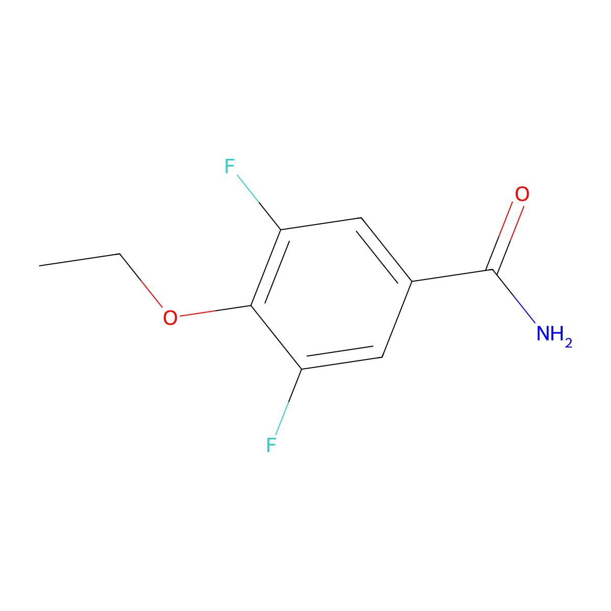 4-Ethoxy-3,5-difluorobenzamide molecular structure, CAS 1017779-23-5