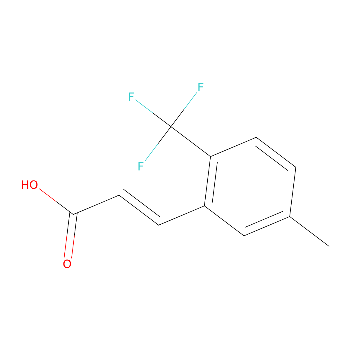 5-Methyl-2-(trifluoromethyl)cinnamic acid molecular structure, CAS 1017779-24-6