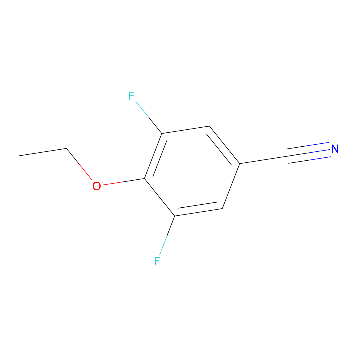 4-Ethoxy-3,5-difluorobenzonitrile molecular structure, CAS 1017779-27-9