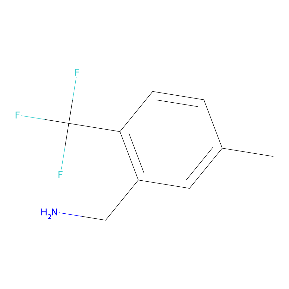 5-Methyl-2-(trifluoromethyl)benzylamine molecular structure, CAS 1017779-30-4