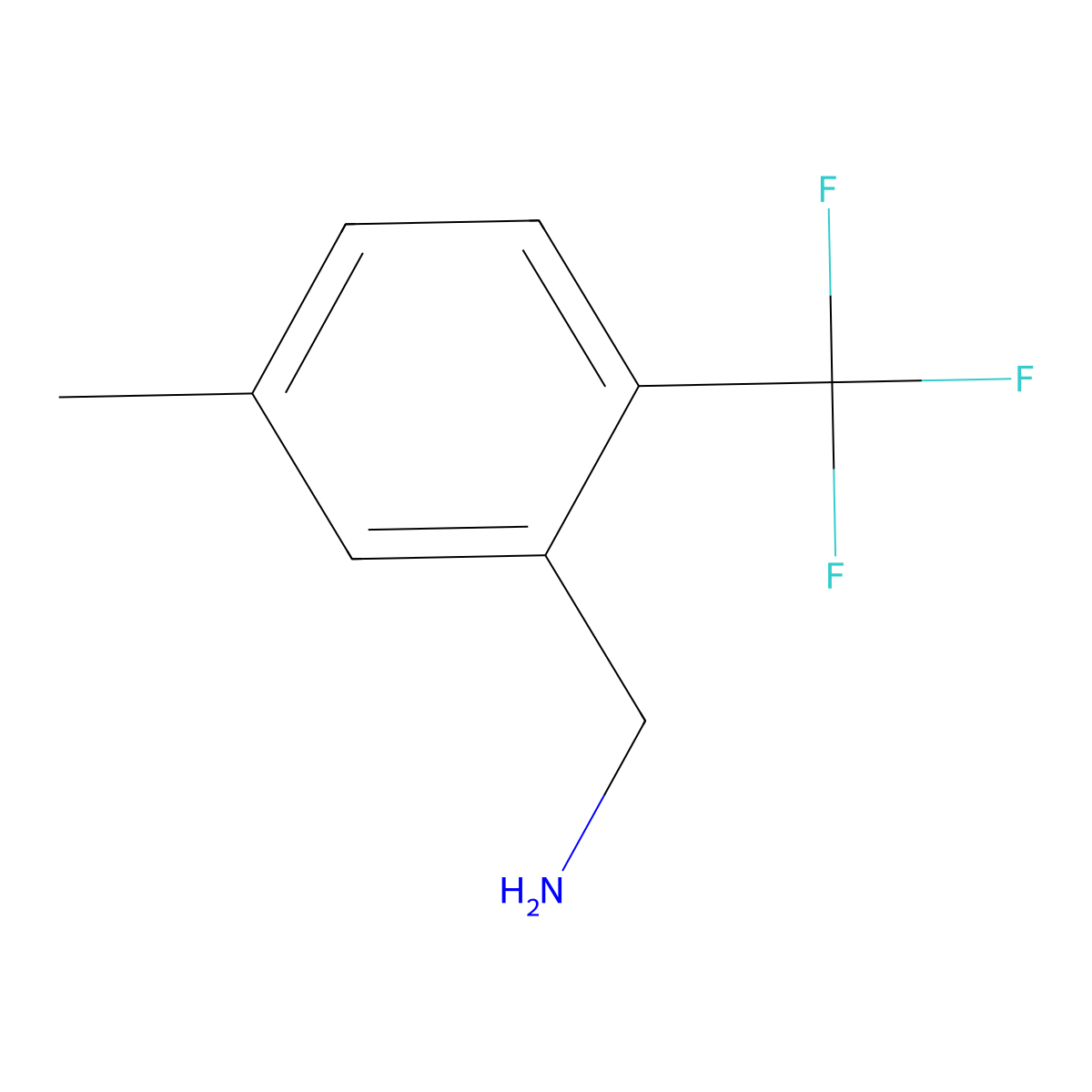 5-Methyl-2-(trifluoromethyl)benzylamine molecular structure, CAS 1017779-30-4