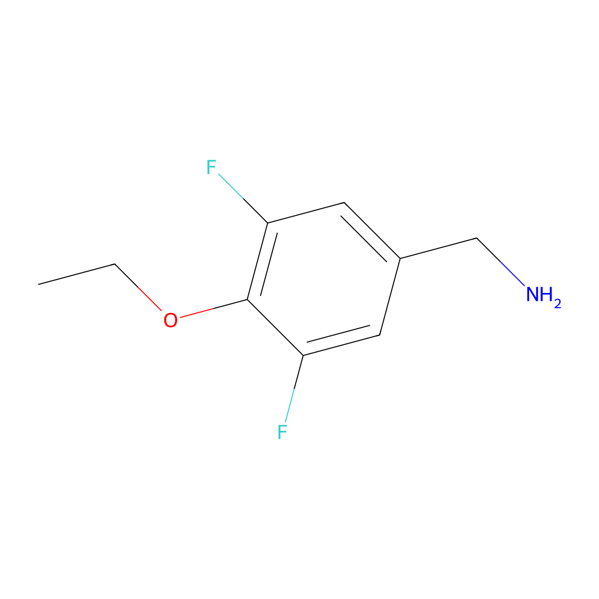 4-Ethoxy-3,5-difluorobenzylamine molecular structure, CAS 1017779-32-6