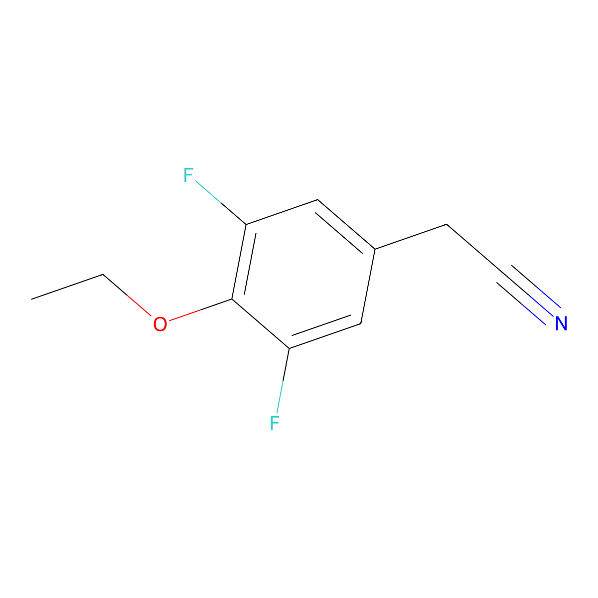 4-Ethoxy-3,5-difluorophenylacetonitrile molecular structure, CAS 1017779-41-7