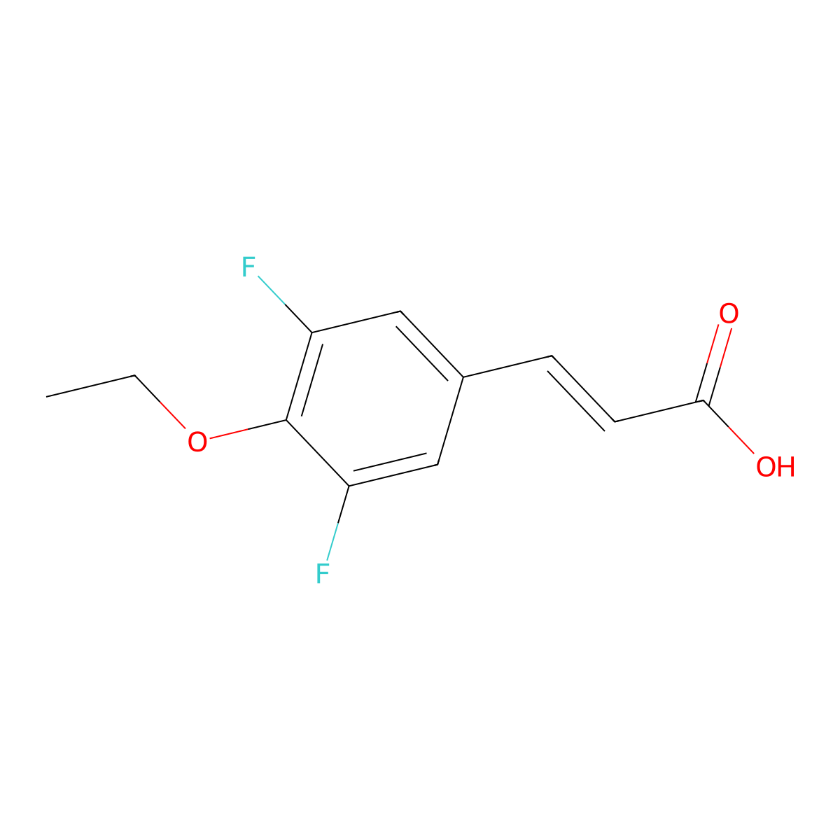 4-Ethoxy-3,5-difluorocinnamic acid molecular structure, CAS 1017779-43-9