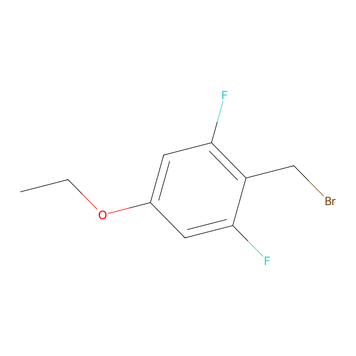 2-(Bromomethyl)-5-ethoxy-1,3-difluorobenzene molecular structure, CAS 1017779-51-9