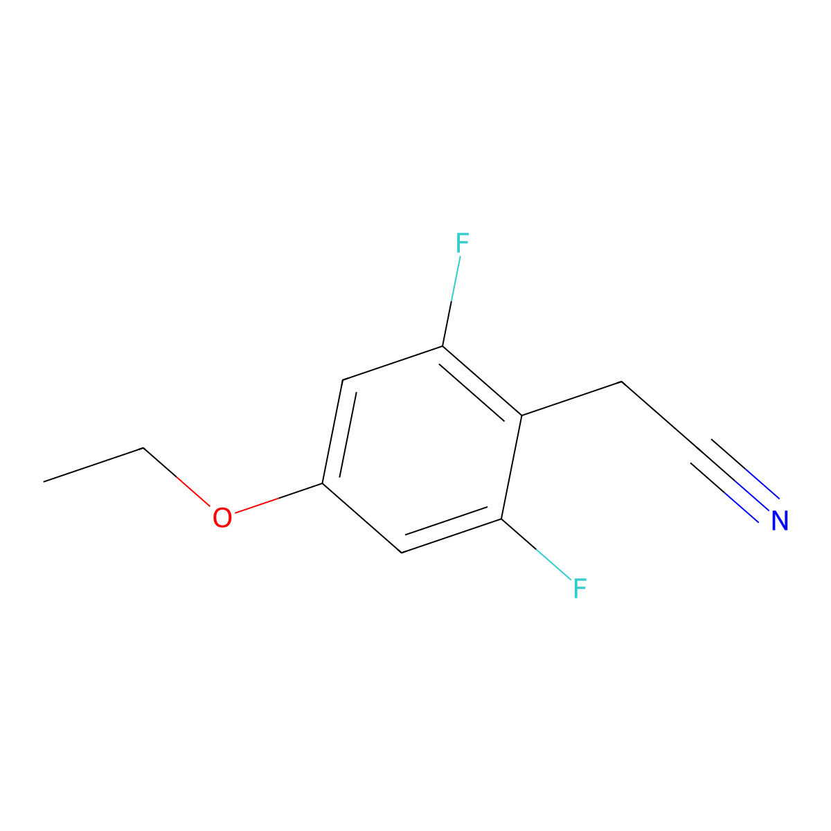 4-Ethoxy-2,6-difluorophenylacetonitrile molecular structure, CAS 1017779-53-1