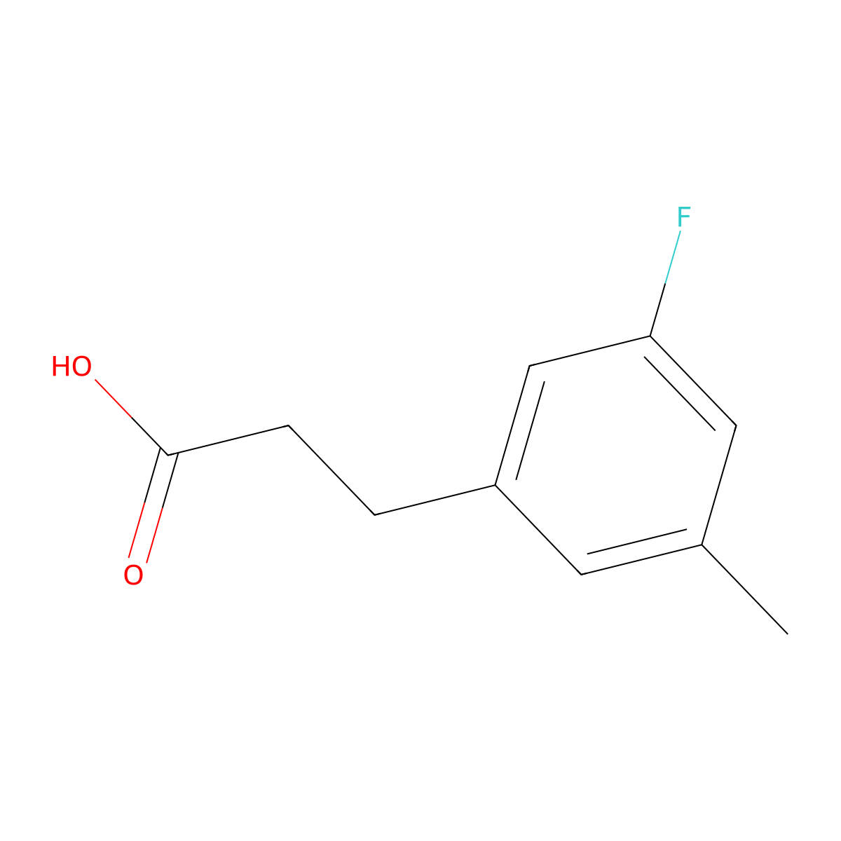3-(3-Fluoro-5-methylphenyl)propionic acid molecular structure, CAS 1017779-56-4