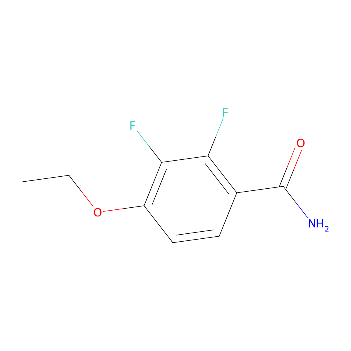 4-Ethoxy-2,3-difluorobenzamide molecular structure, CAS 1017779-57-5