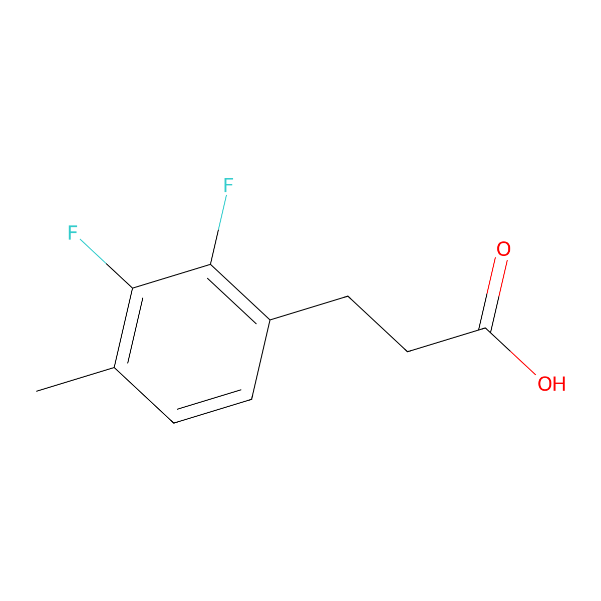 3-(2,3-Difluoro-4-methylphenyl)propanoic acid molecular structure, CAS 1017779-58-6