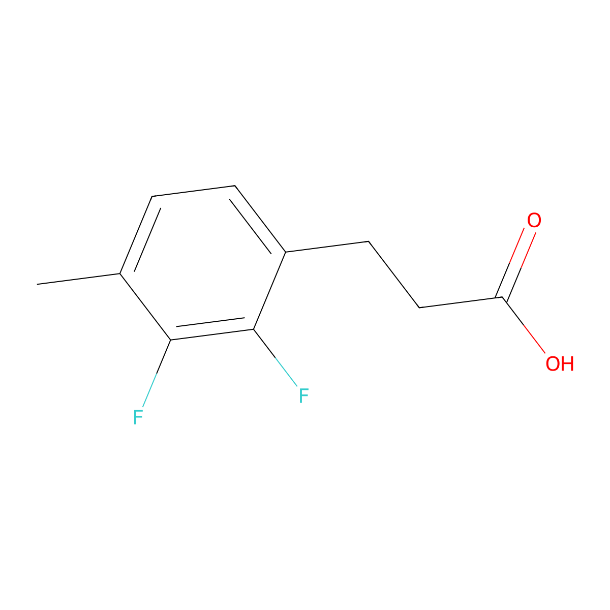 3-(2,3-Difluoro-4-methylphenyl)propanoic acid molecular structure, CAS 1017779-58-6