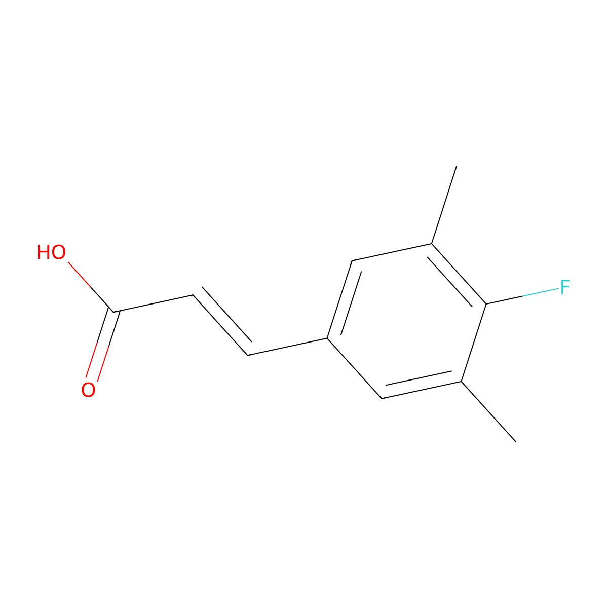 3,5-Dimethyl-4-fluorocinnamic acid molecular structure, CAS 1017779-60-0