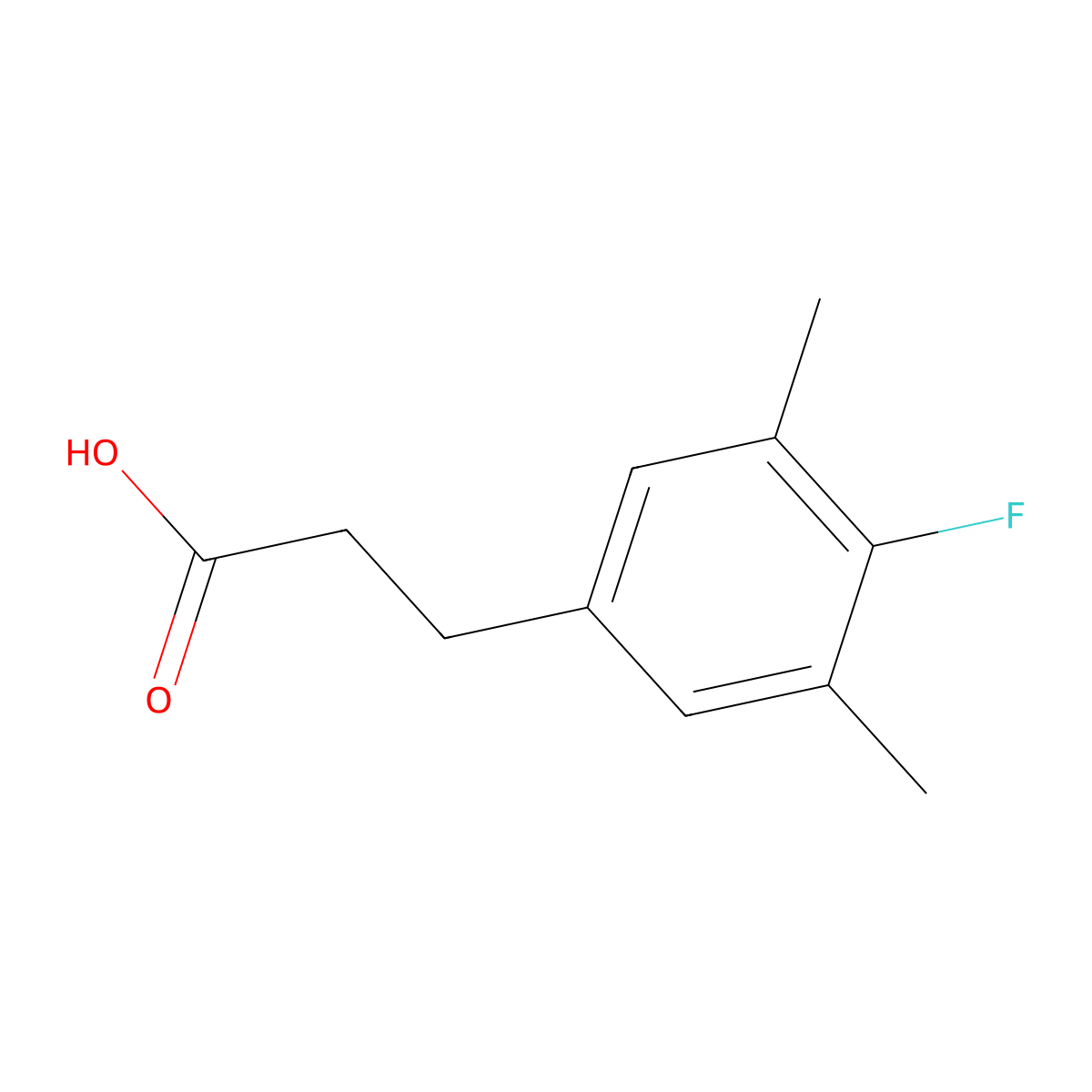 3-(4-Fluoro-3,5-dimethylphenyl)propionic acid molecular structure, CAS 1017779-63-3