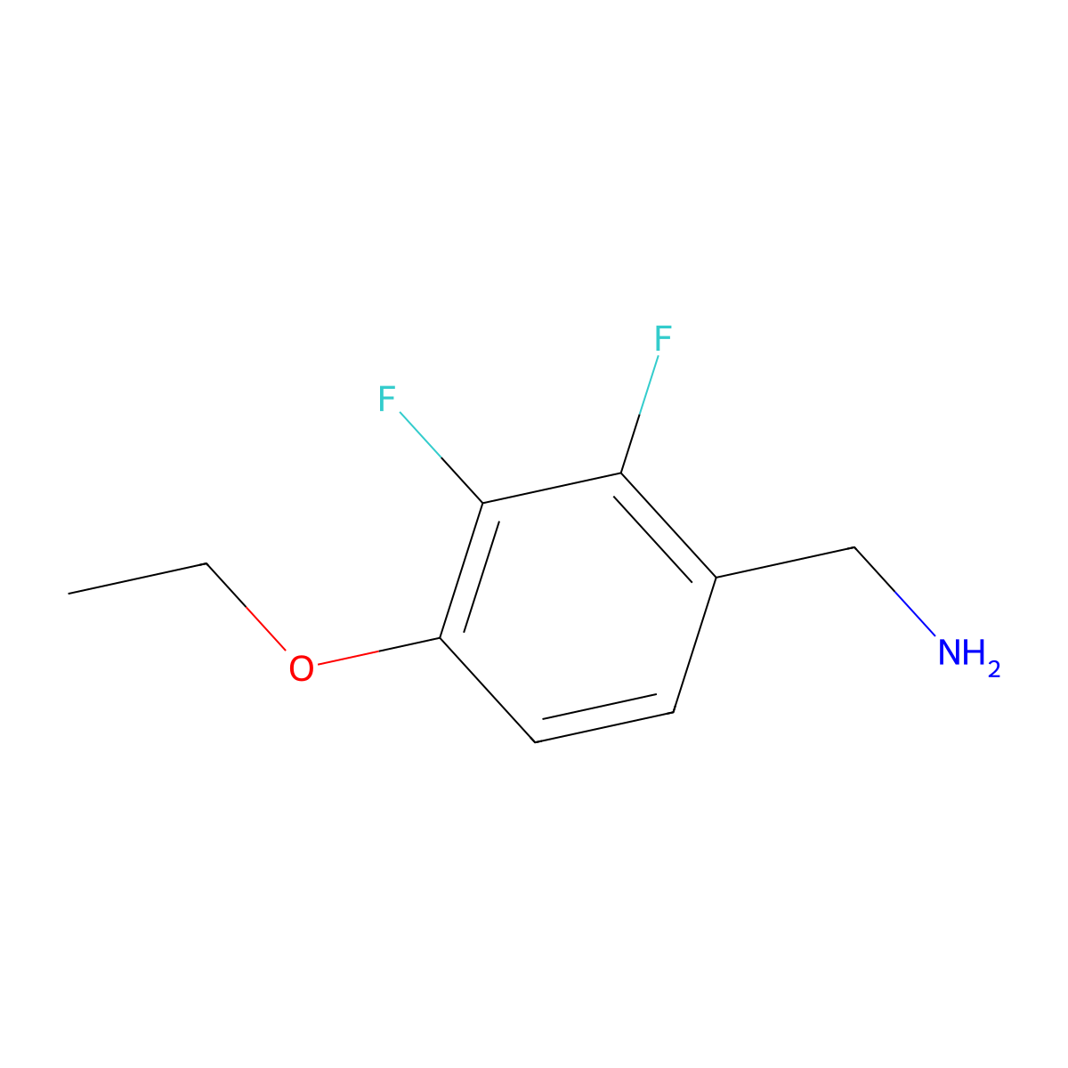 4-Ethoxy-2,3-difluorobenzylamine molecular structure, CAS 1017779-64-4