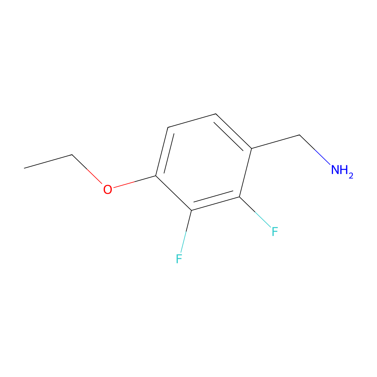 4-Ethoxy-2,3-difluorobenzylamine molecular structure, CAS 1017779-64-4